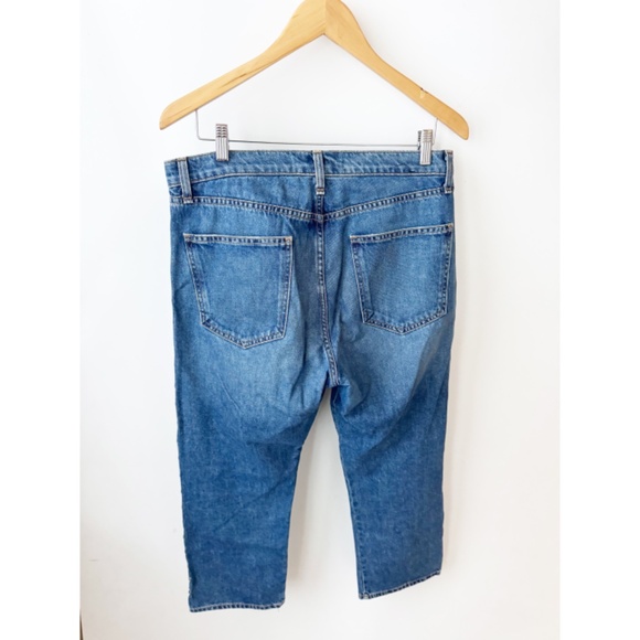 Veronica Beard Ines Girlfriend Lace Up High Rise denim jeans stone blue 30 - Picture 3 of 8